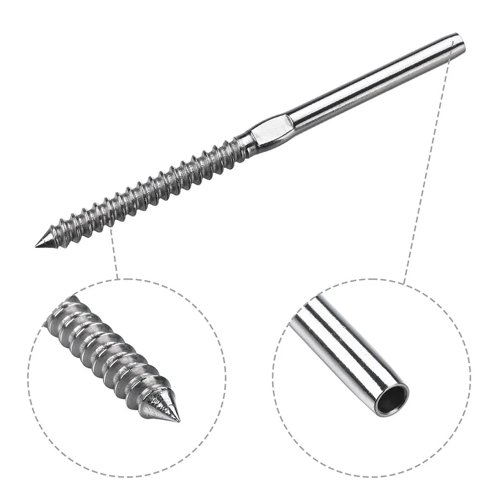 1/8" Cable Railing Kit 4in Swage Lag Screws 40pcs Left & Right