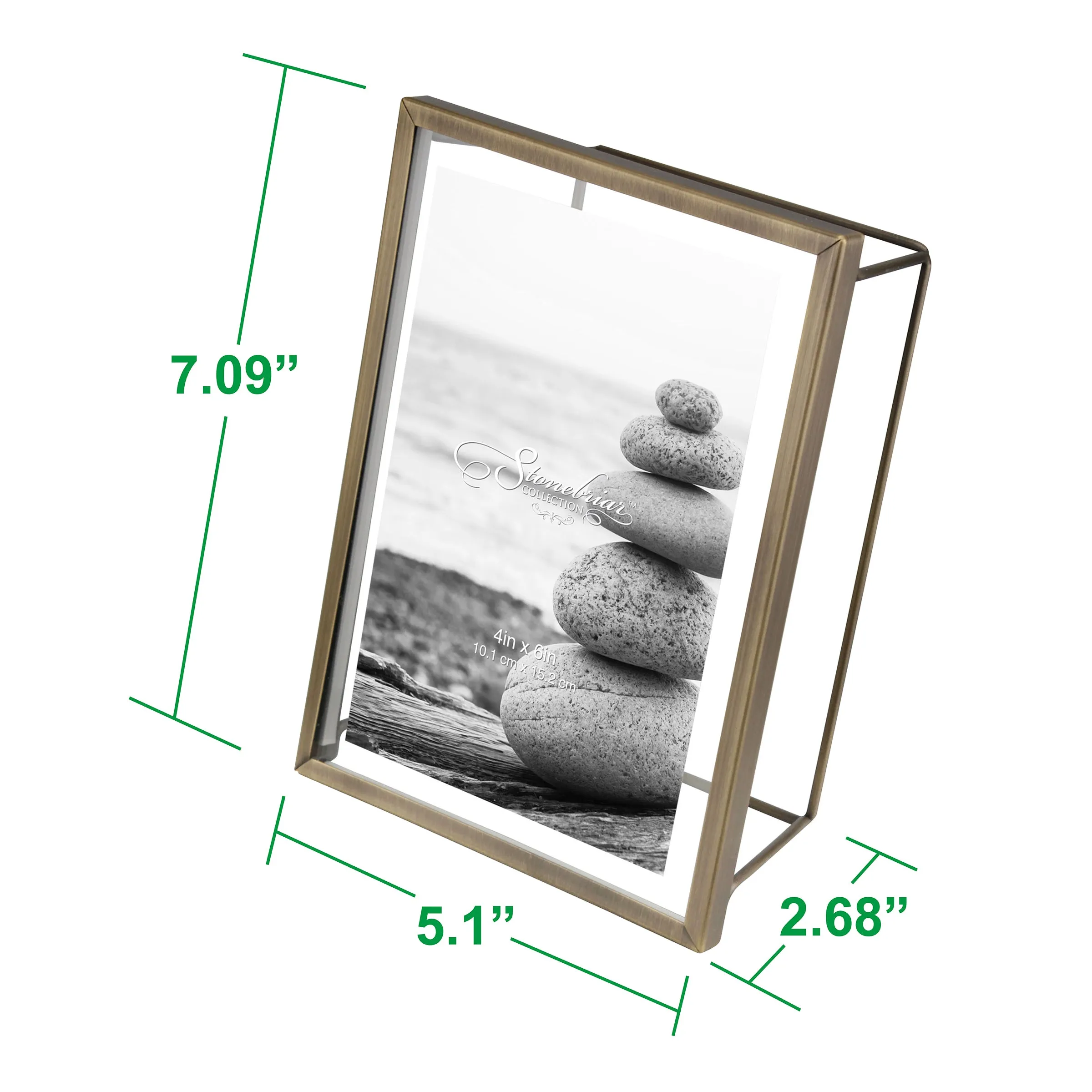 4x6 Wire Frame - Brushed Antique Brass (WS)