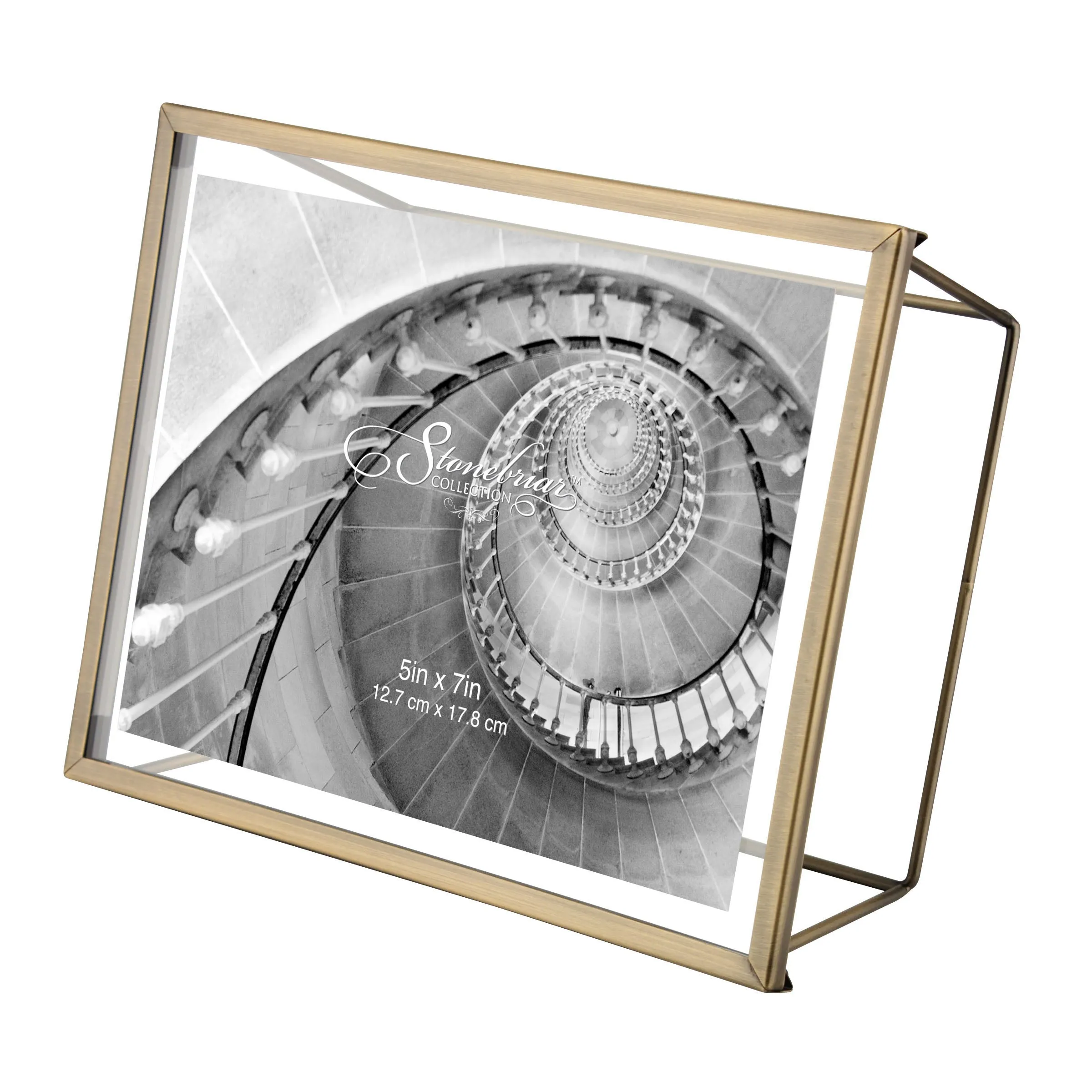 5x7 Wire Frame - Brushed Antique Brass (WS)