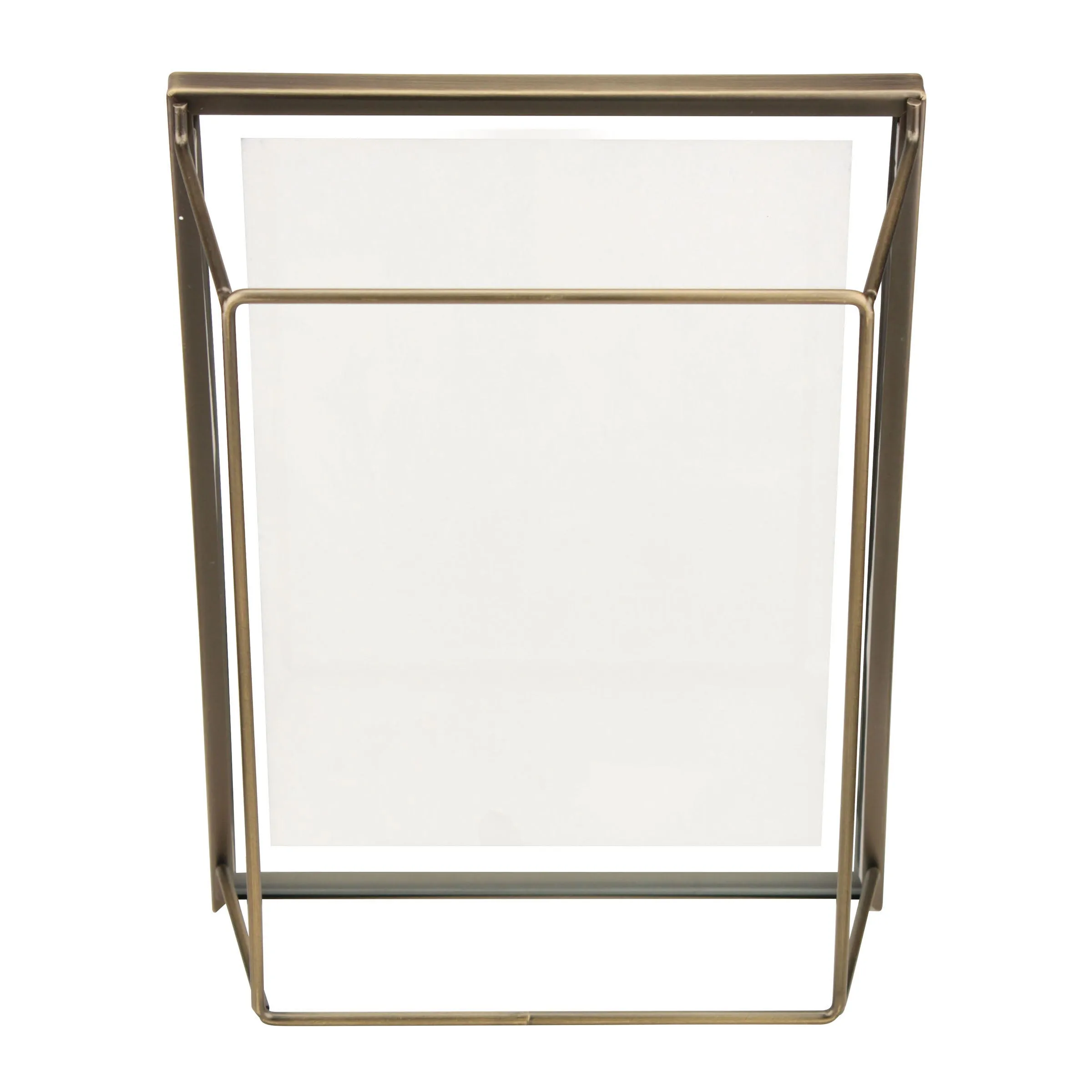 5x7 Wire Frame - Brushed Antique Brass (WS)