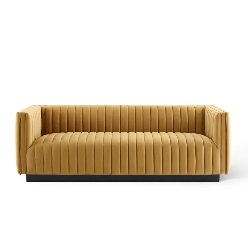 Adorn Homez Luxurious Wesley 3 Seater Sofa in Premium Suede Velvet Fabric