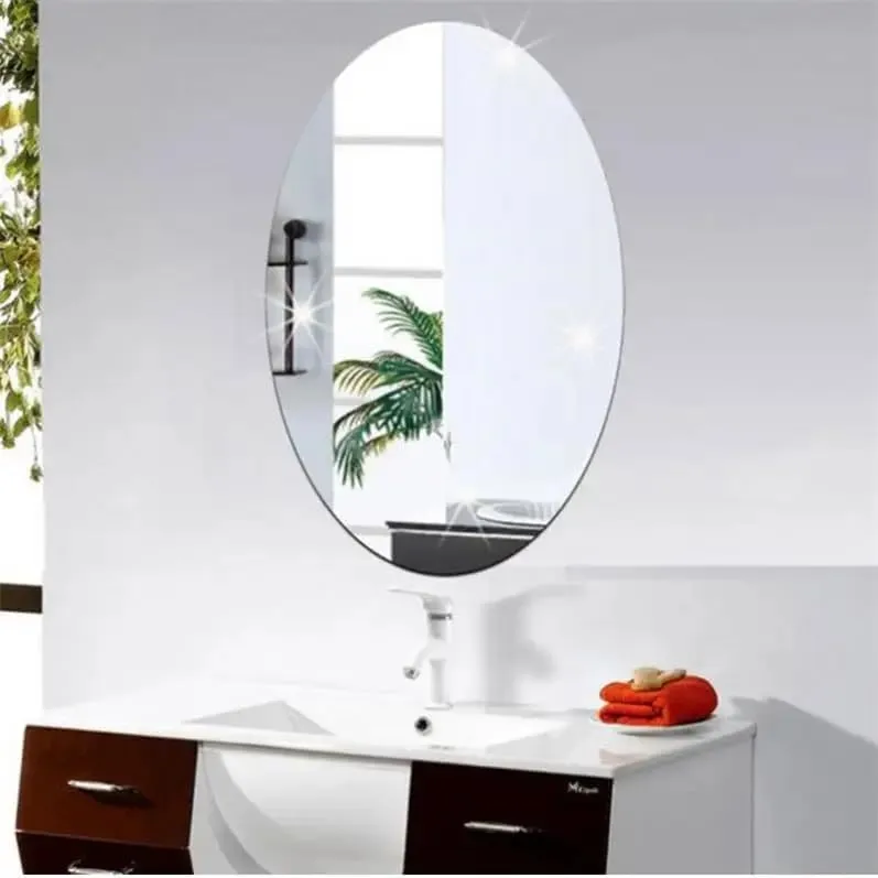 ALI SHIPPING 20 x 30 cm Self-Adhesive Decorative Wall Mirror Sticker, Peel-and-Stick Mirror Panel for Stylish Wall Art, Easy Installation