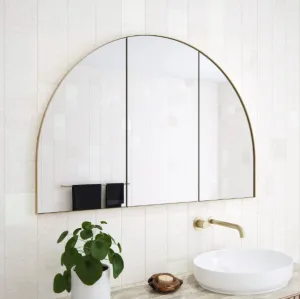 Arch Mirror Cabinet 800 X 1200 MM Satin Brass