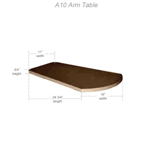 Arm Table for Outdoor CRP Adirondack Chairs