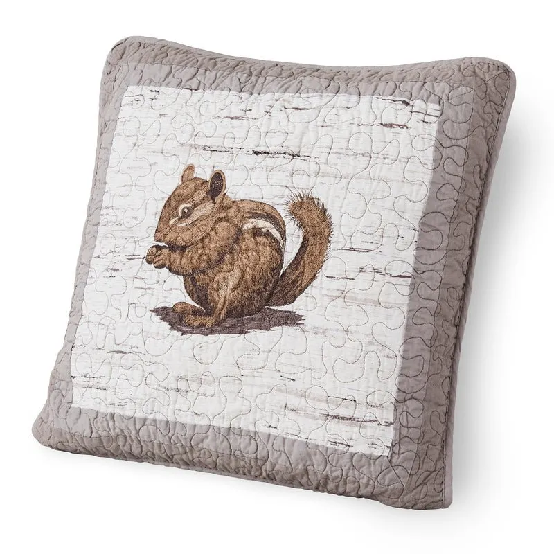 Birch Forest Chipmunk Decorative Throw Pillow