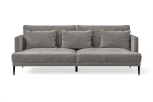 Bisceglie 3 Seater Sofa Grey Velvet