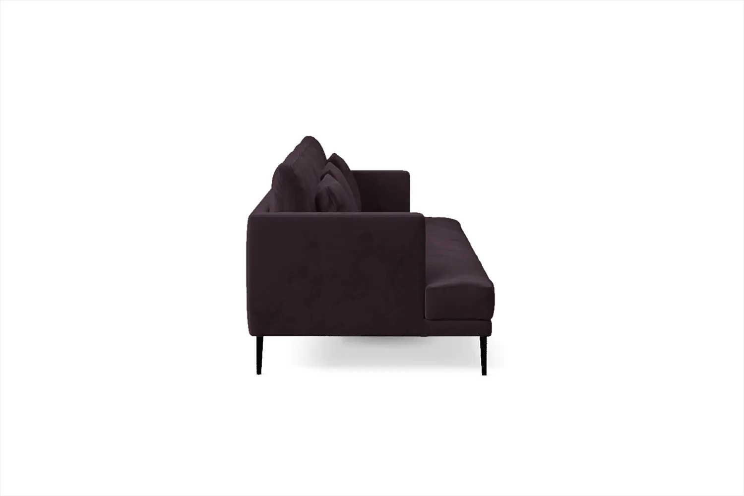 Bisceglie 4 Seater Sofa Purple Velvet