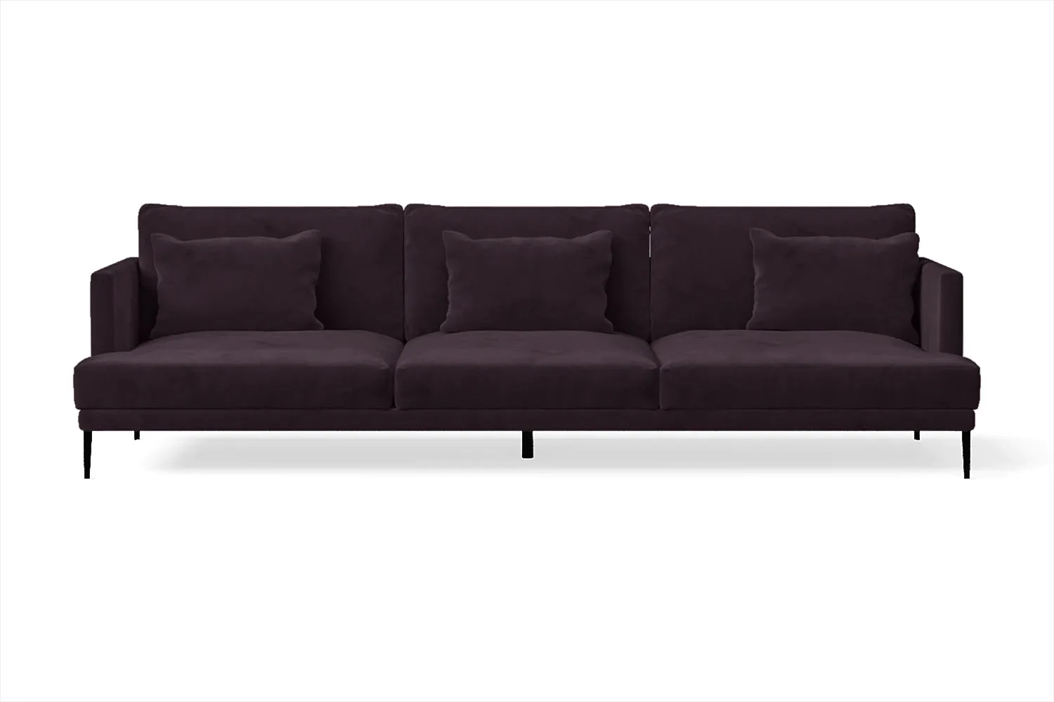 Bisceglie 4 Seater Sofa Purple Velvet