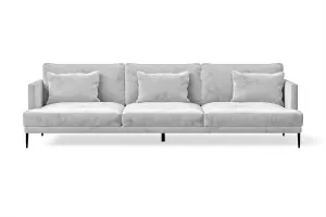 Bisceglie 4 Seater Sofa White Velvet