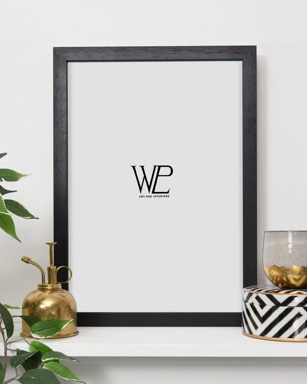 Black Picture Frame (Wood Grain), A5 Size Photo Frame