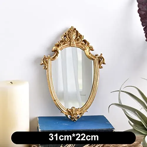 bnf® European Style Resin Hanging Wall Oval Mirror Home Nordic Decoration Mirror