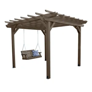 Bodhi 10' x 12' DIY Pergola with 5' Weatherly Porch Swing