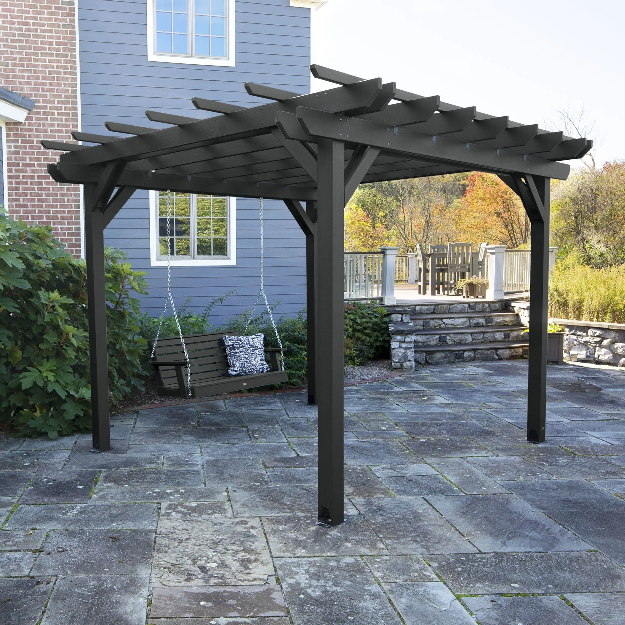 Bodhi 10' x 12' DIY Pergola with 5' Weatherly Porch Swing