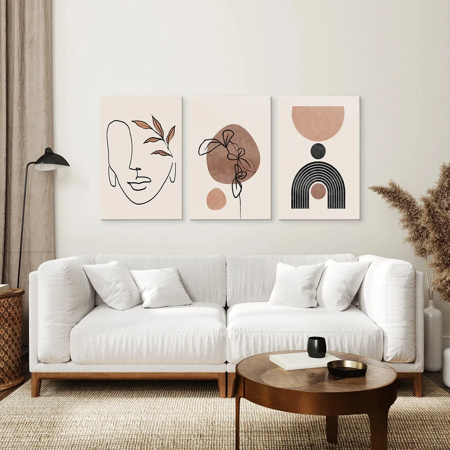 Boho Abstract Art Set of 3 - Modern Poster Bundle