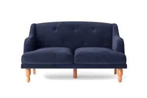 Burlington 2 Seater Sofa Dark Blue Velvet