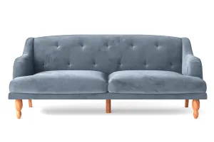 Burlington 4 Seater Sofa Baby Blue Velvet