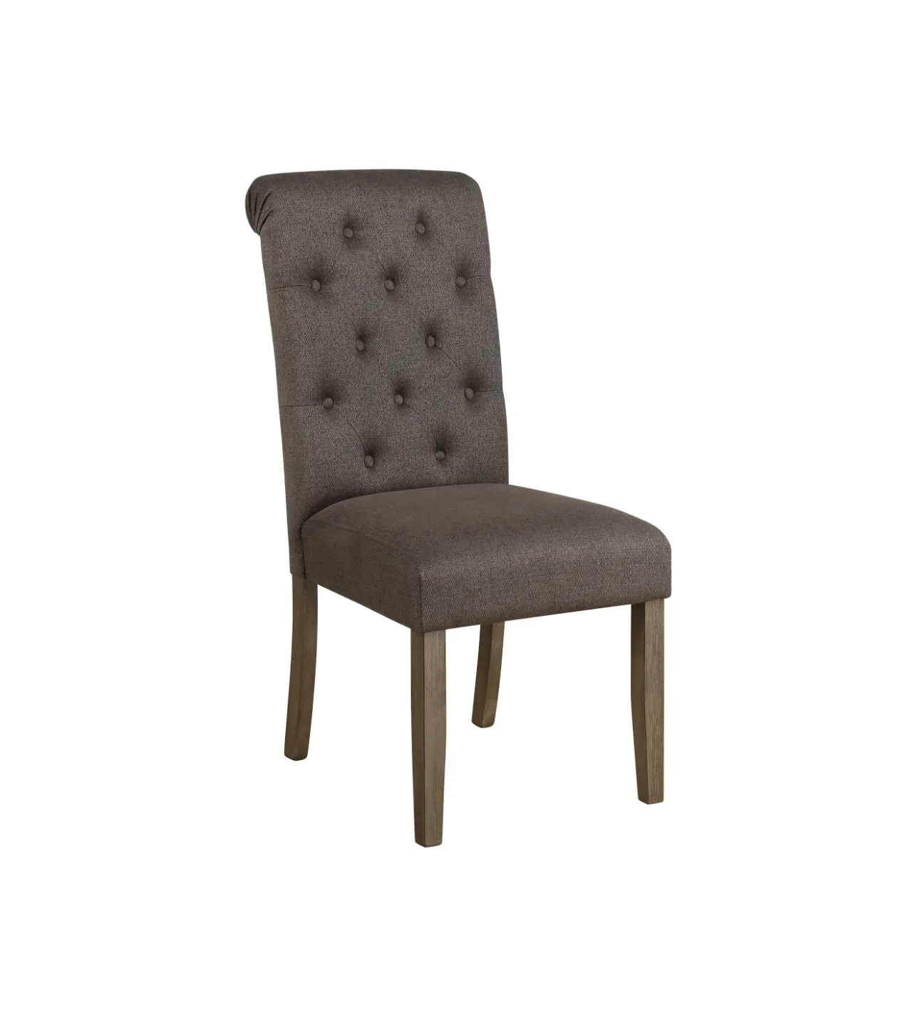 Calandra Tufted Back Side Chairs Rustic Brown And Grey (Set Of 2)