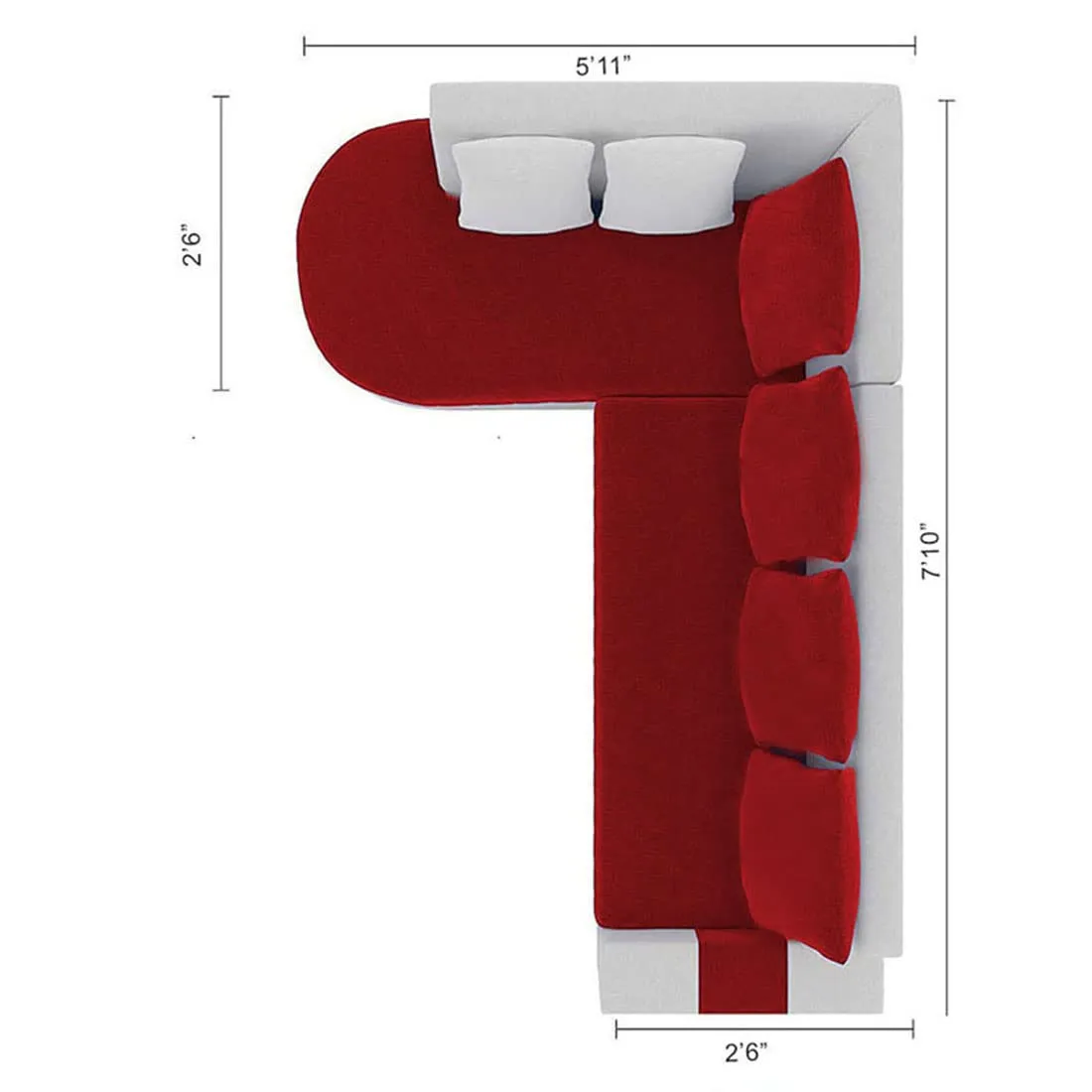 Christie 6 Seater L Shape Corner Sofa for Living Room