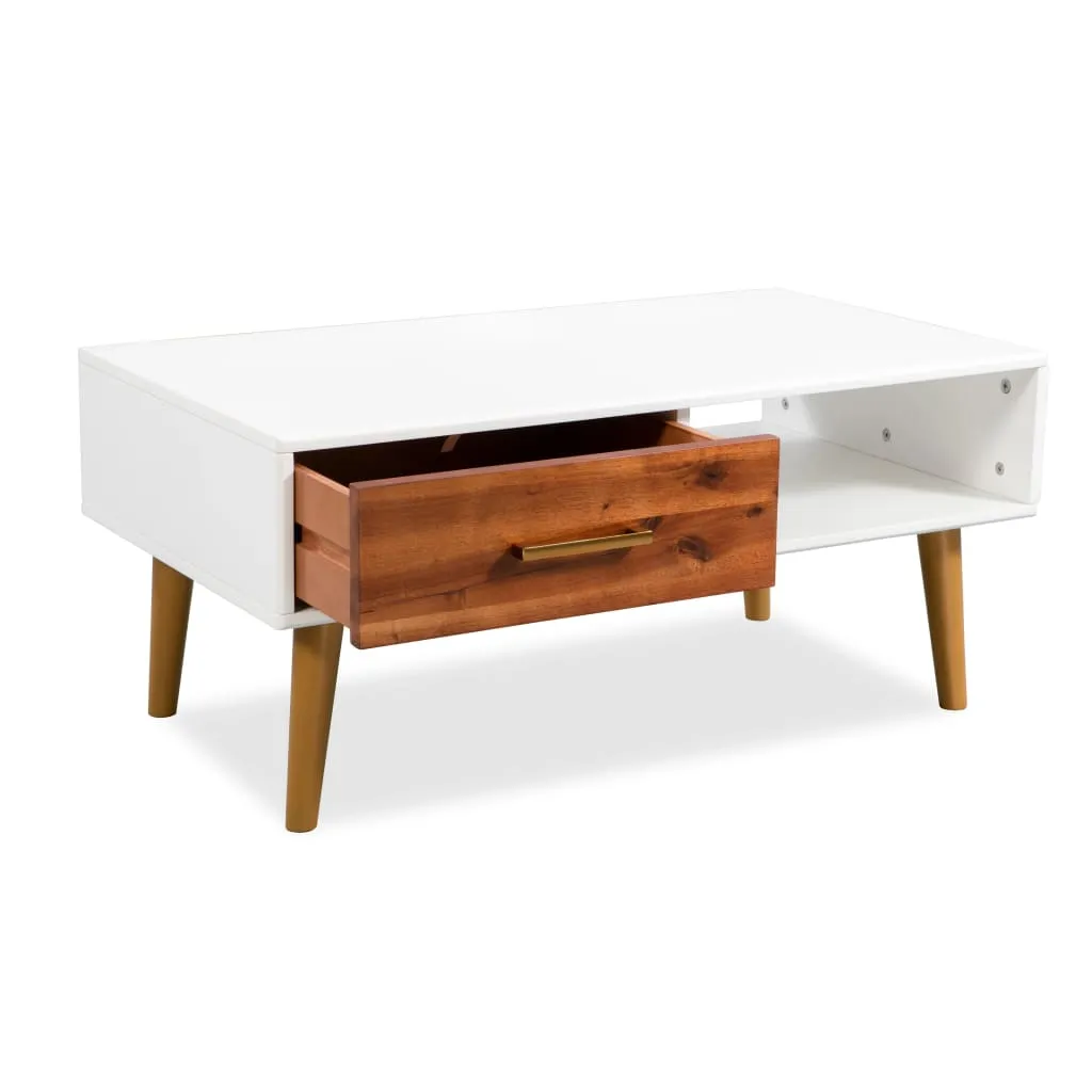 Coffee Table Solid Acacia Wood 90x50x40 cm