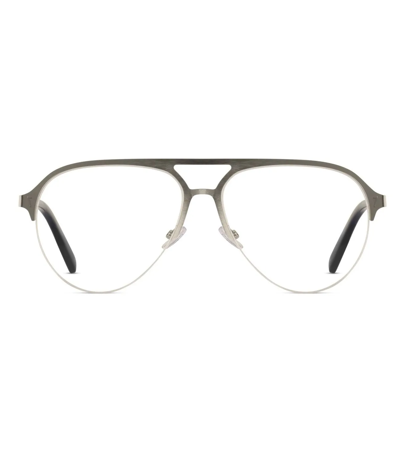 CR7 Men's Silver Aviator Optical Frame