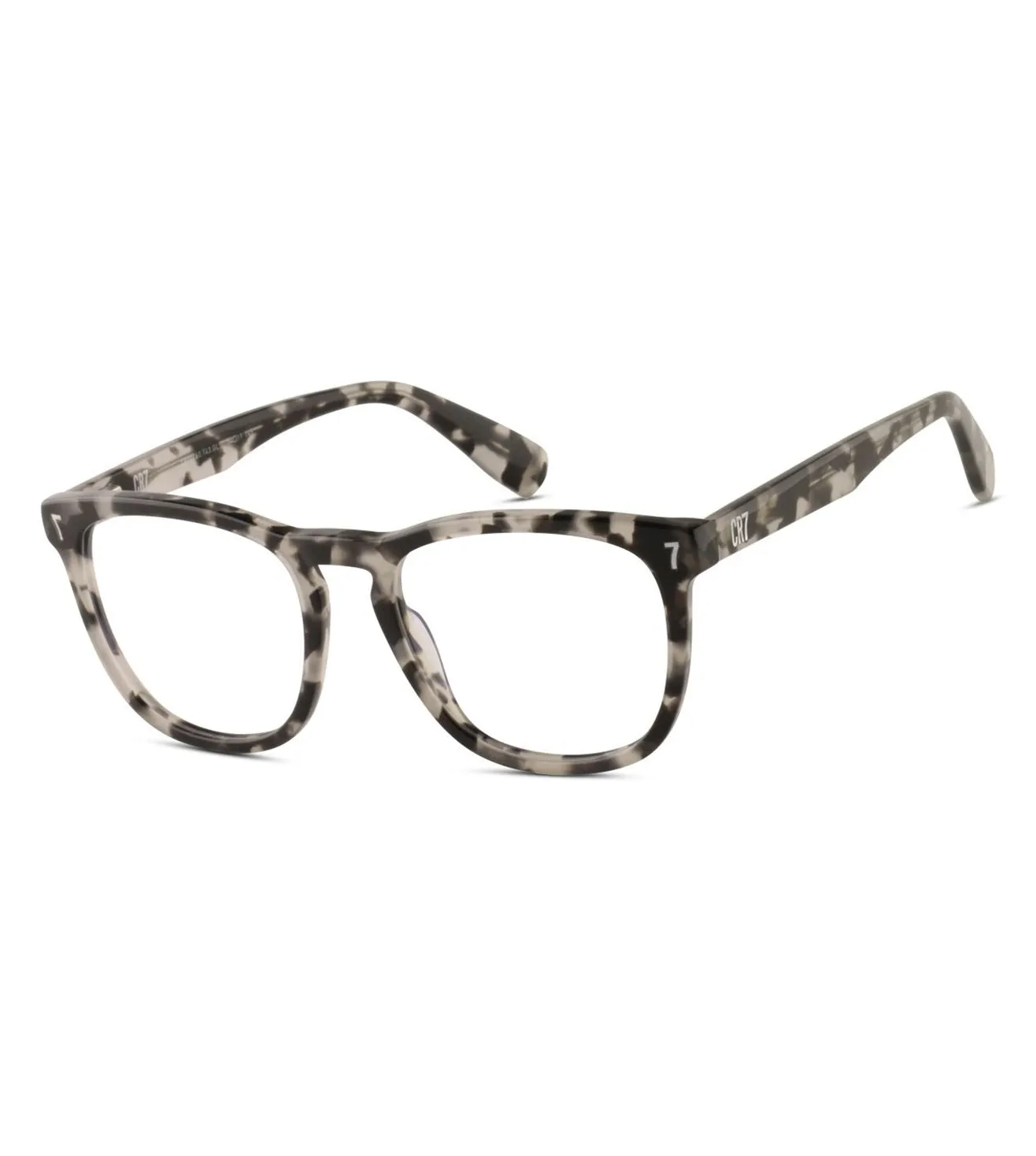 CR7 Unisex Grey-Tortoise Round Optical Frame