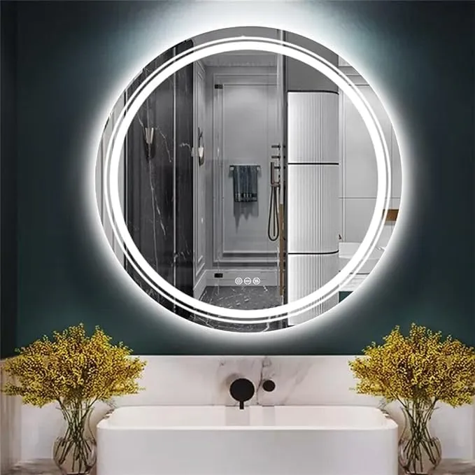 DAZZLIZE MIRROR Decorative Wall Mirror for Bathroom, and Bedroom dressing Room, and Dining Room Vanity Mirror with Interior Modern Design (21x21).