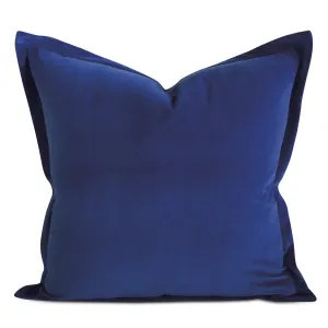 Deep Blue Velvet Throw Pillow Cover 22x22