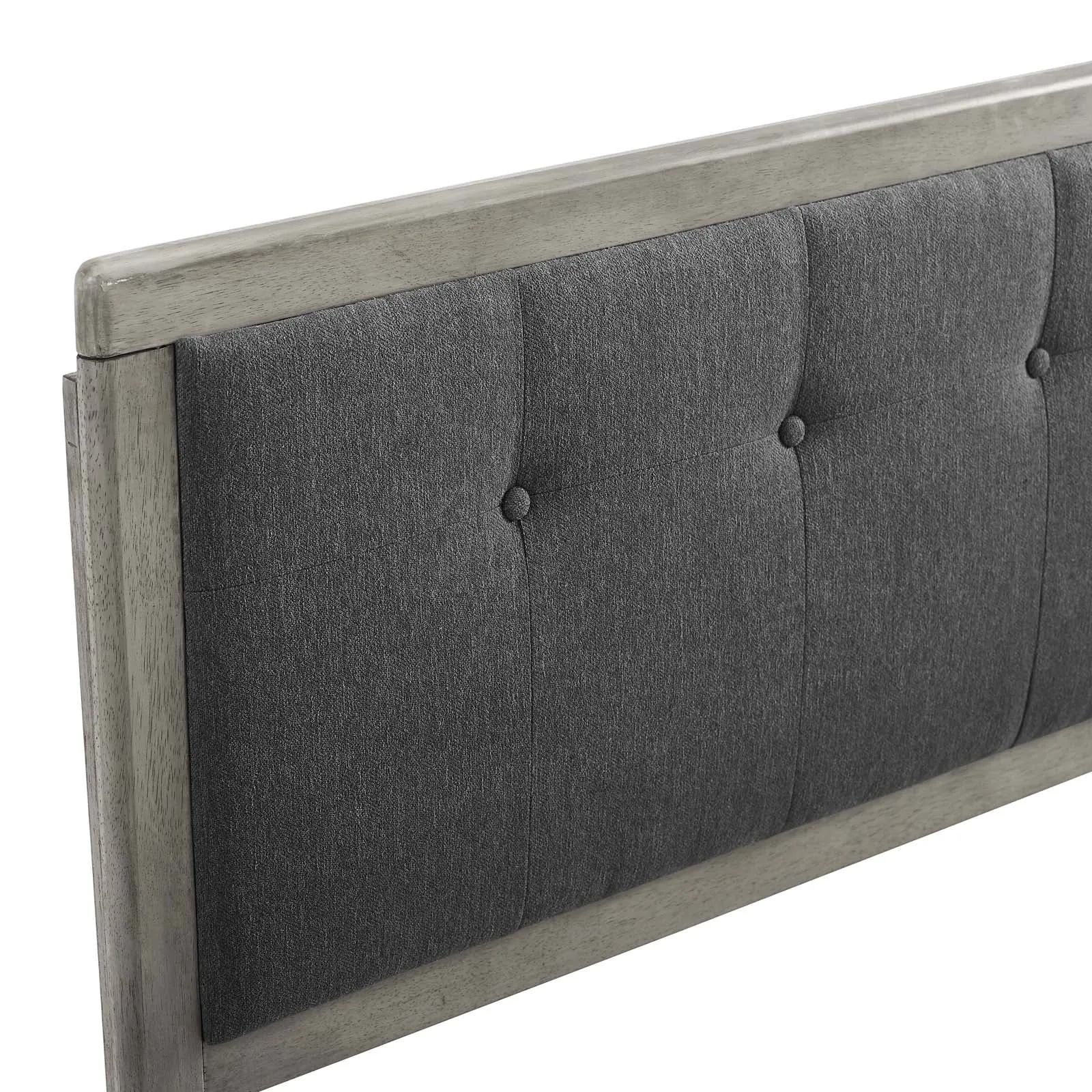 Draper Tufted Fabric and Wood Headboard