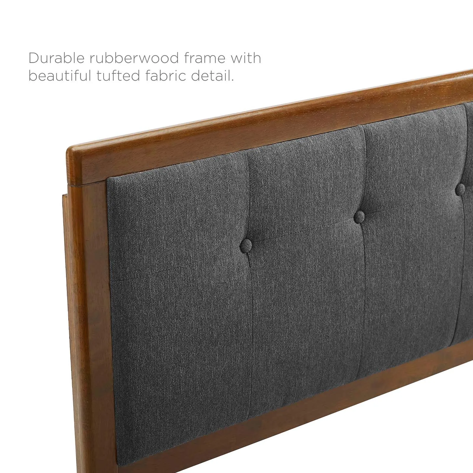 Draper Tufted Fabric and Wood Headboard