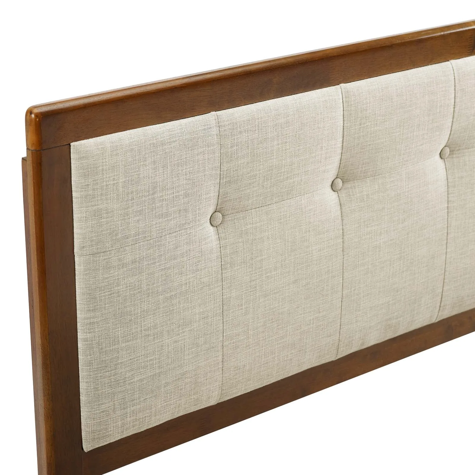 Draper Tufted Fabric and Wood Headboard