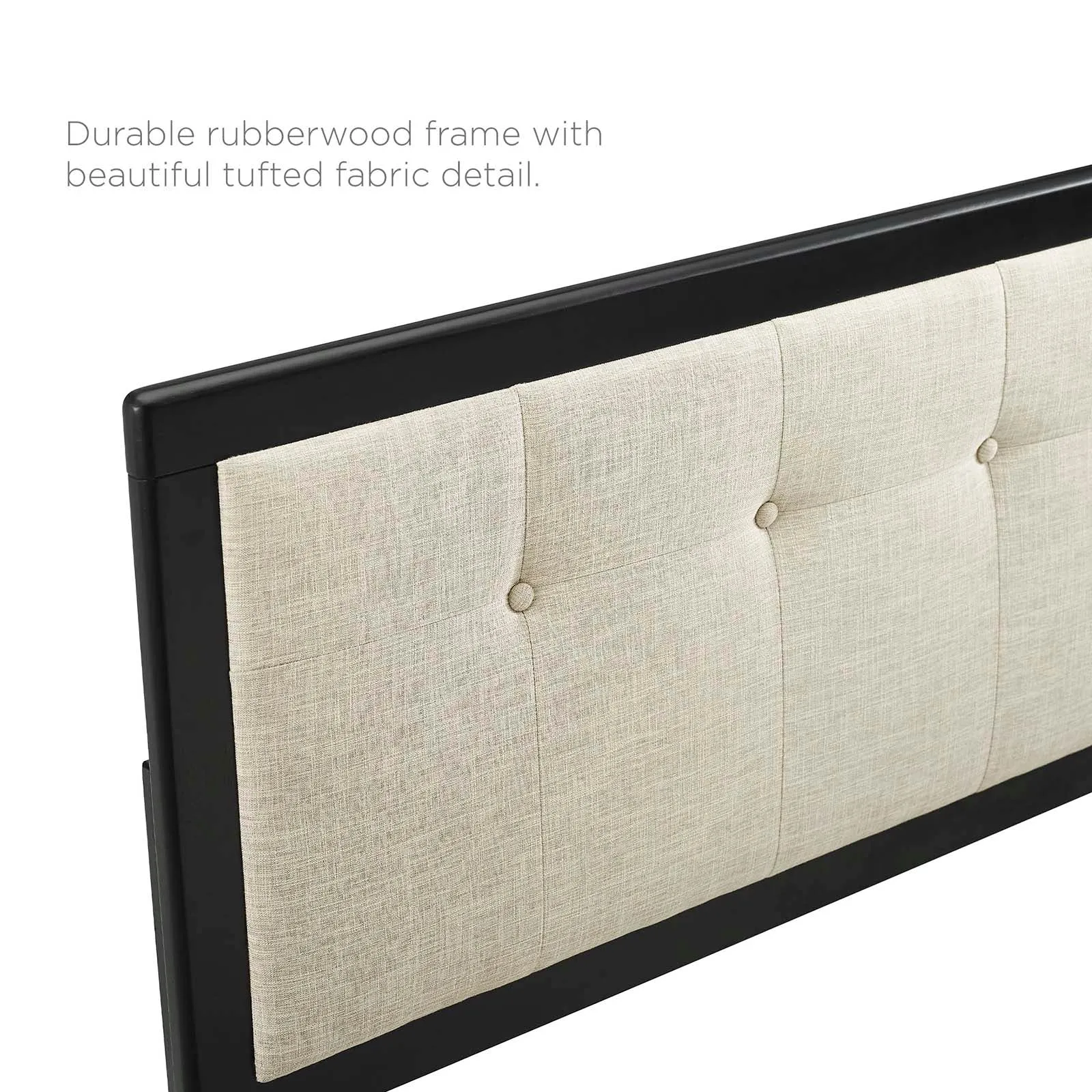 Draper Tufted Fabric and Wood Headboard