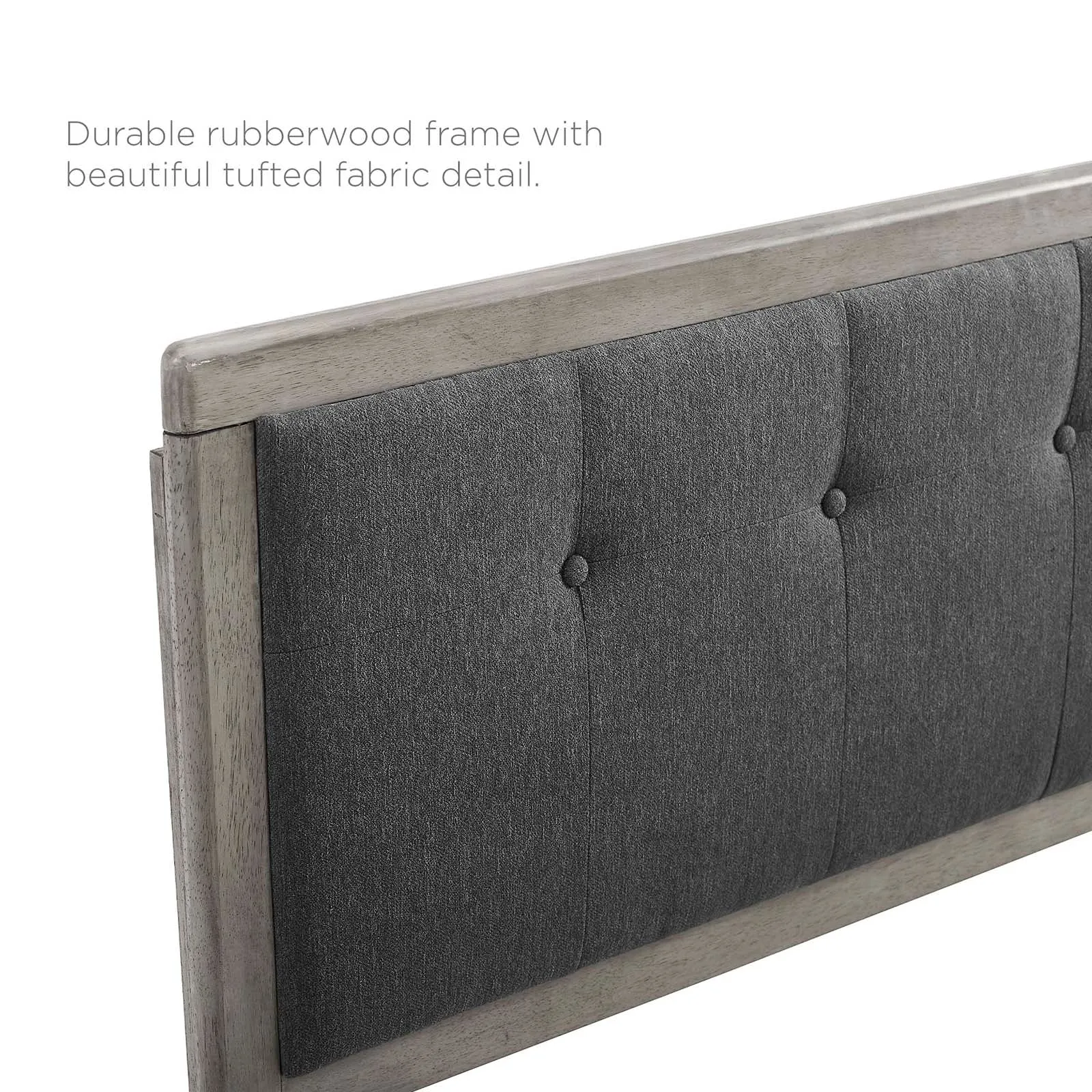 Draper Tufted Fabric and Wood Headboard