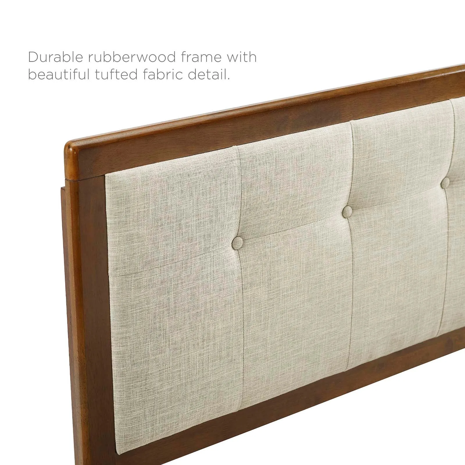 Draper Tufted Fabric and Wood Headboard