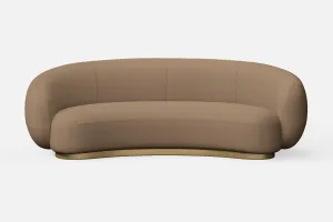 Elkton 3 Seater Sofa Stone Leather