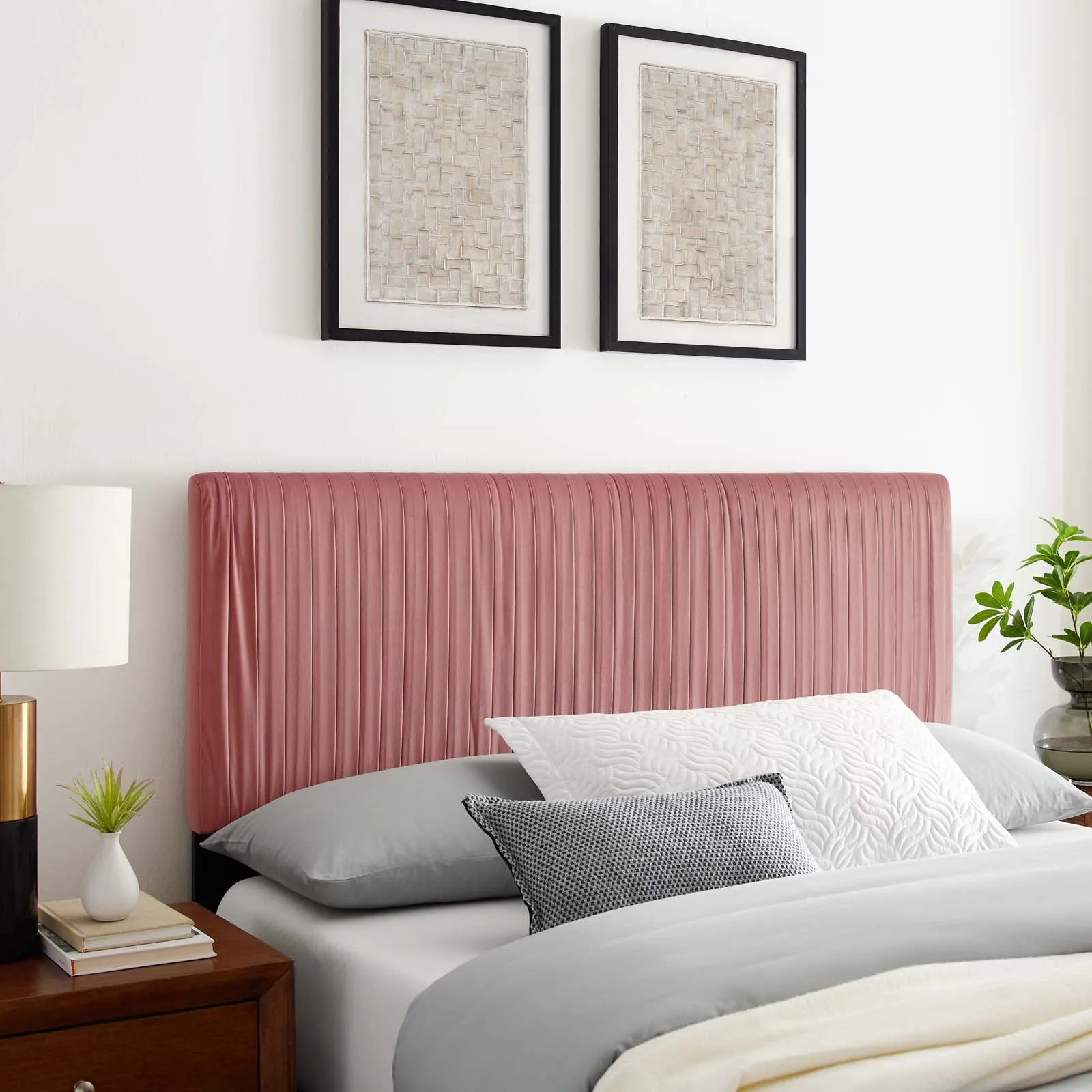 Eloise Channel Tufted Performance Velvet Twin Headboard