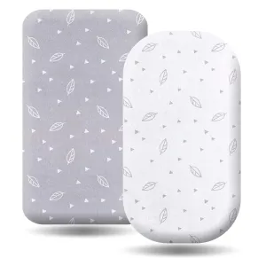 Enovoe Bassinet Sheet - 2 Pack - Bassinet Mattress Pad Cover for Baby Girl and Boy - 100