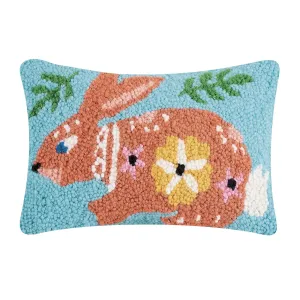 Folksy Rabbit Hook Pillow