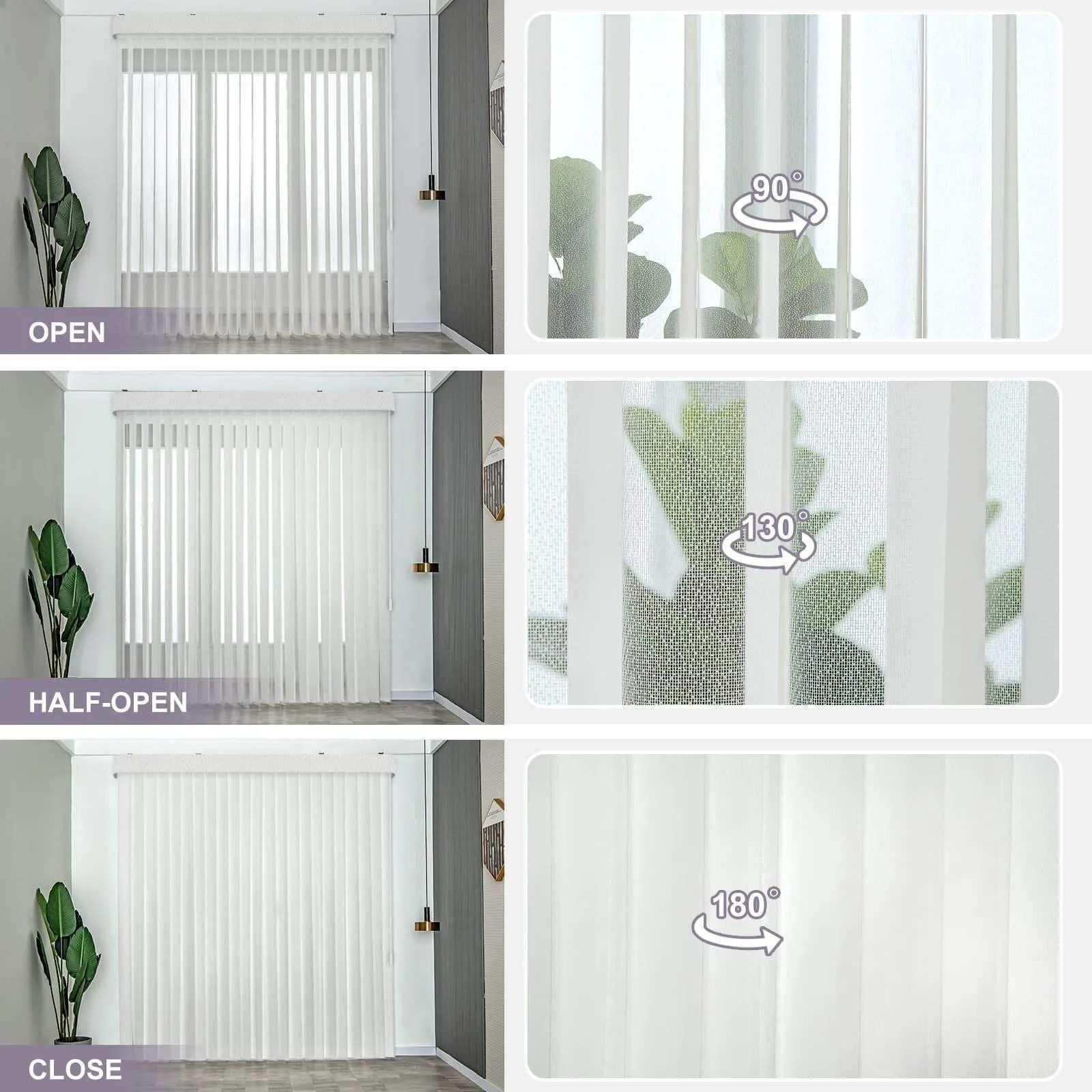 Graywind Manual Sheer Vertical Blinds | Classic Series | Customizable