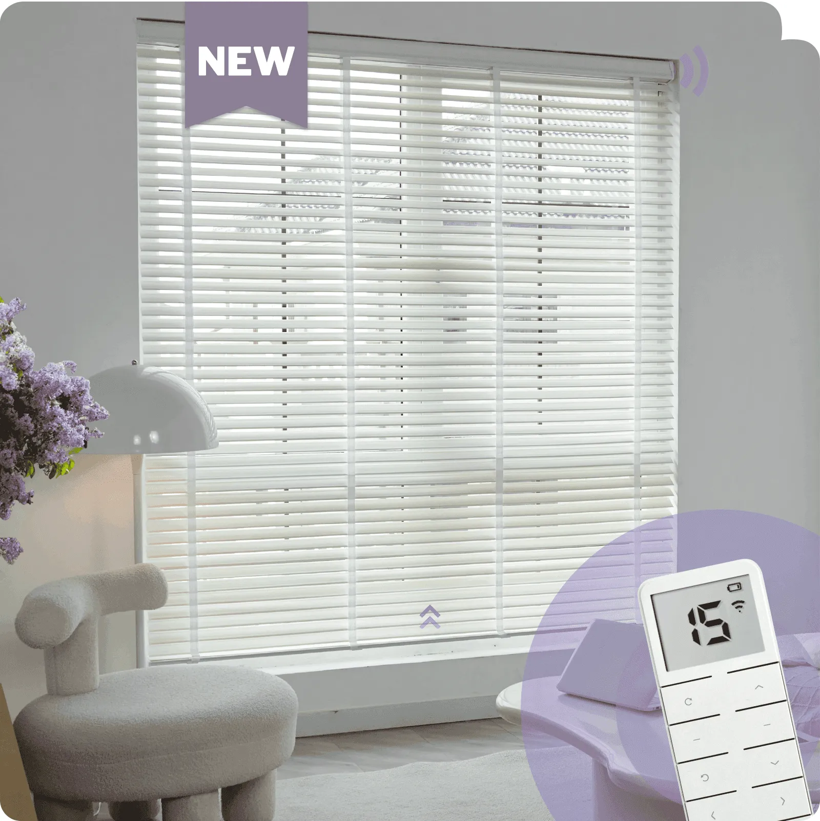 Graywind Rechargeable Fabric Venetian Blinds | Customizable