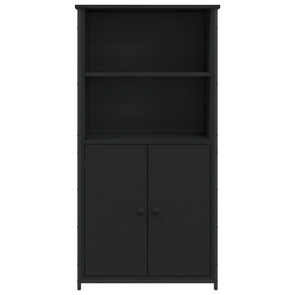 Highboard Black 62x36x121.5 cm Engineered Wood