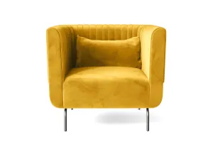 Jackson Armchair Yellow Velvet