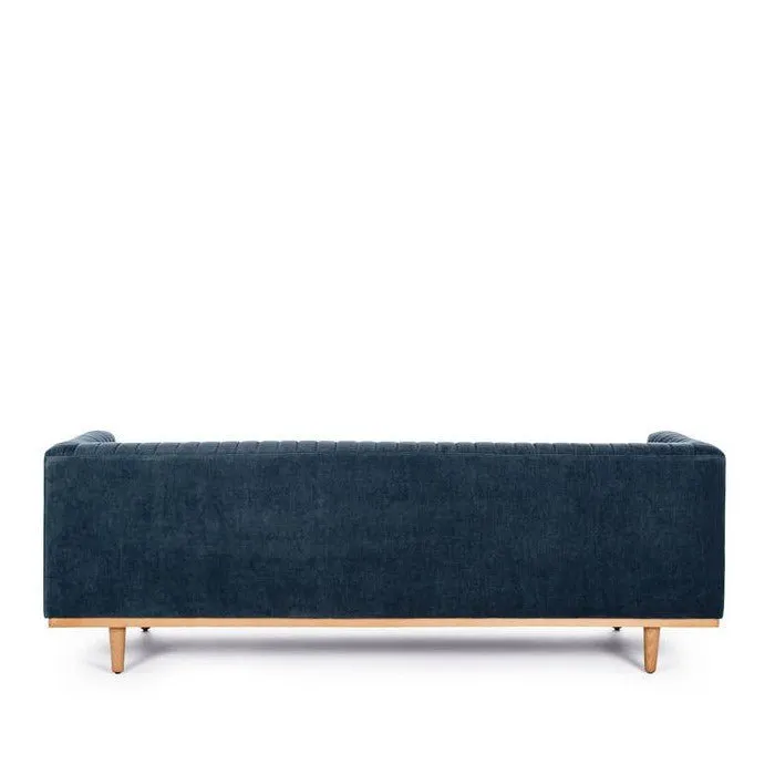 Madison 3 Seater Velvet - Blue Strata