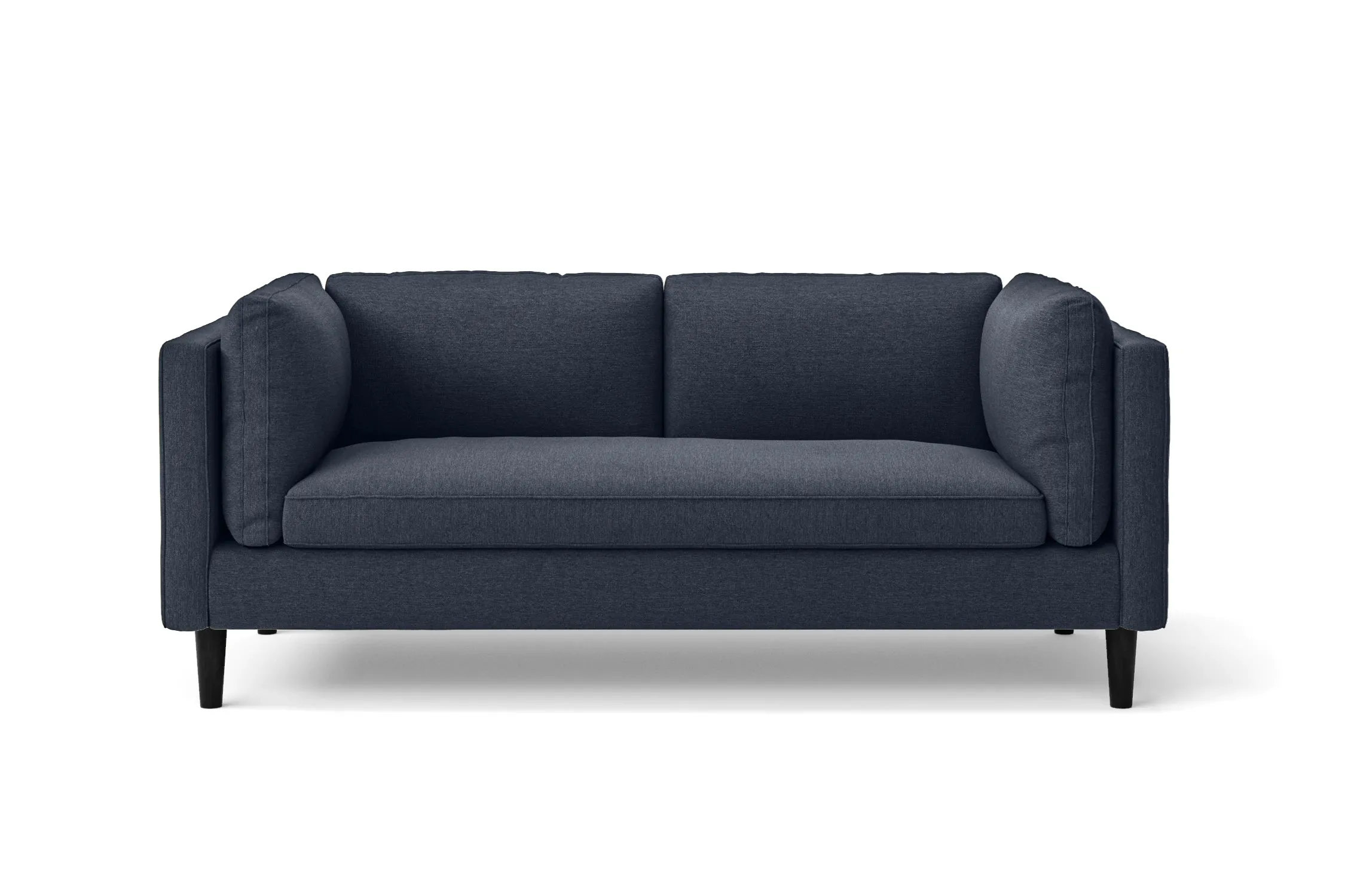 Matera 2 Seater Sofa Dark Blue Linen Fabric