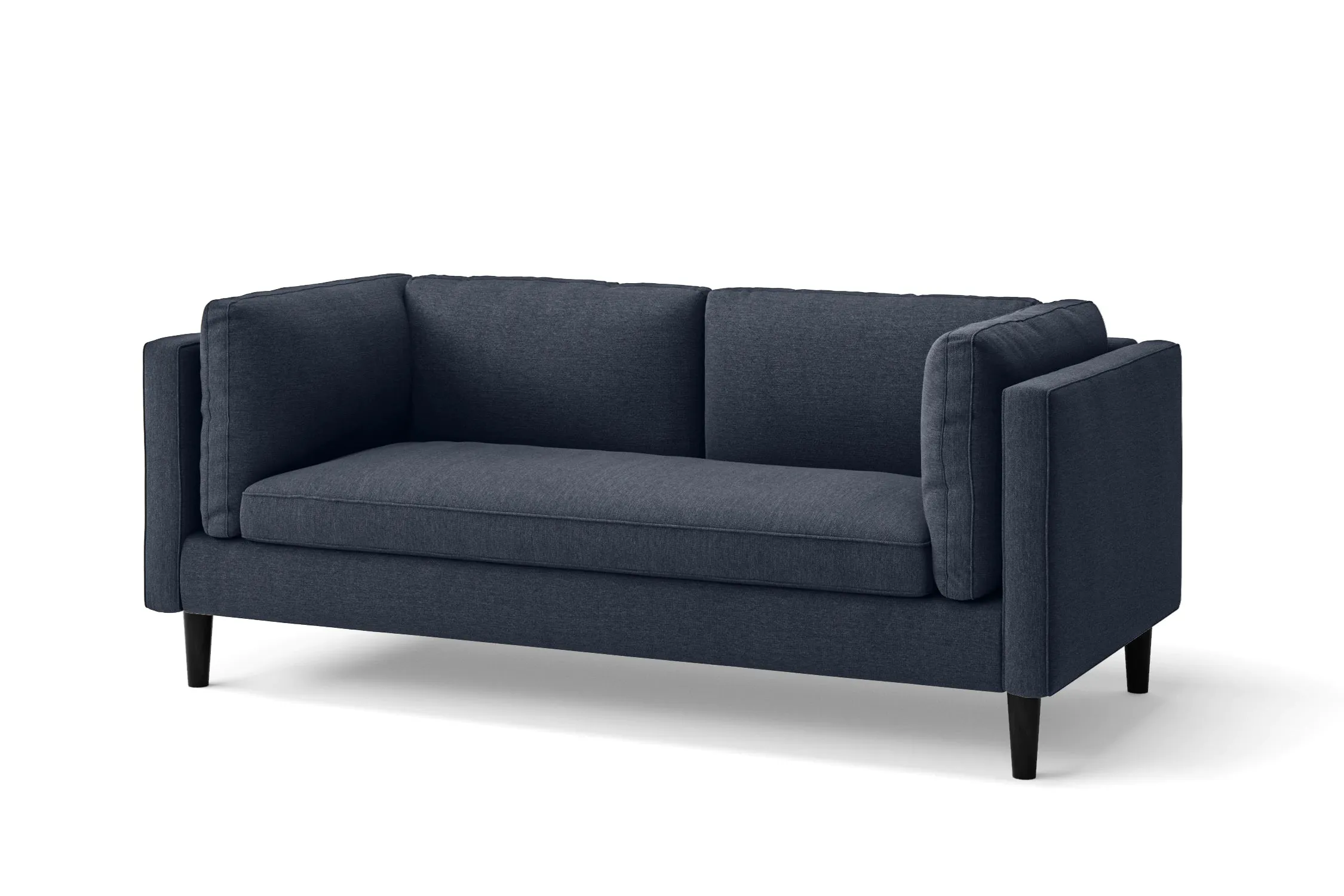 Matera 2 Seater Sofa Dark Blue Linen Fabric