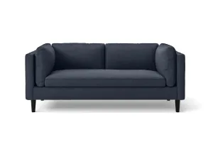 Matera 2 Seater Sofa Dark Blue Linen Fabric