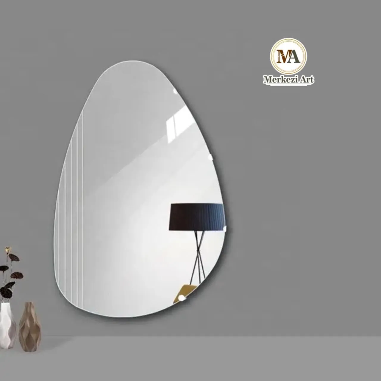 MERKEZI ART MB24 Wall Mirror for Bathroom, Living Room, Bedroom, Makeup Room (18 x 24 Inch, Simple Mirror)