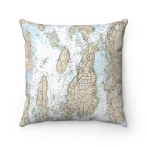 Narraganset Bay Nautical Pillow