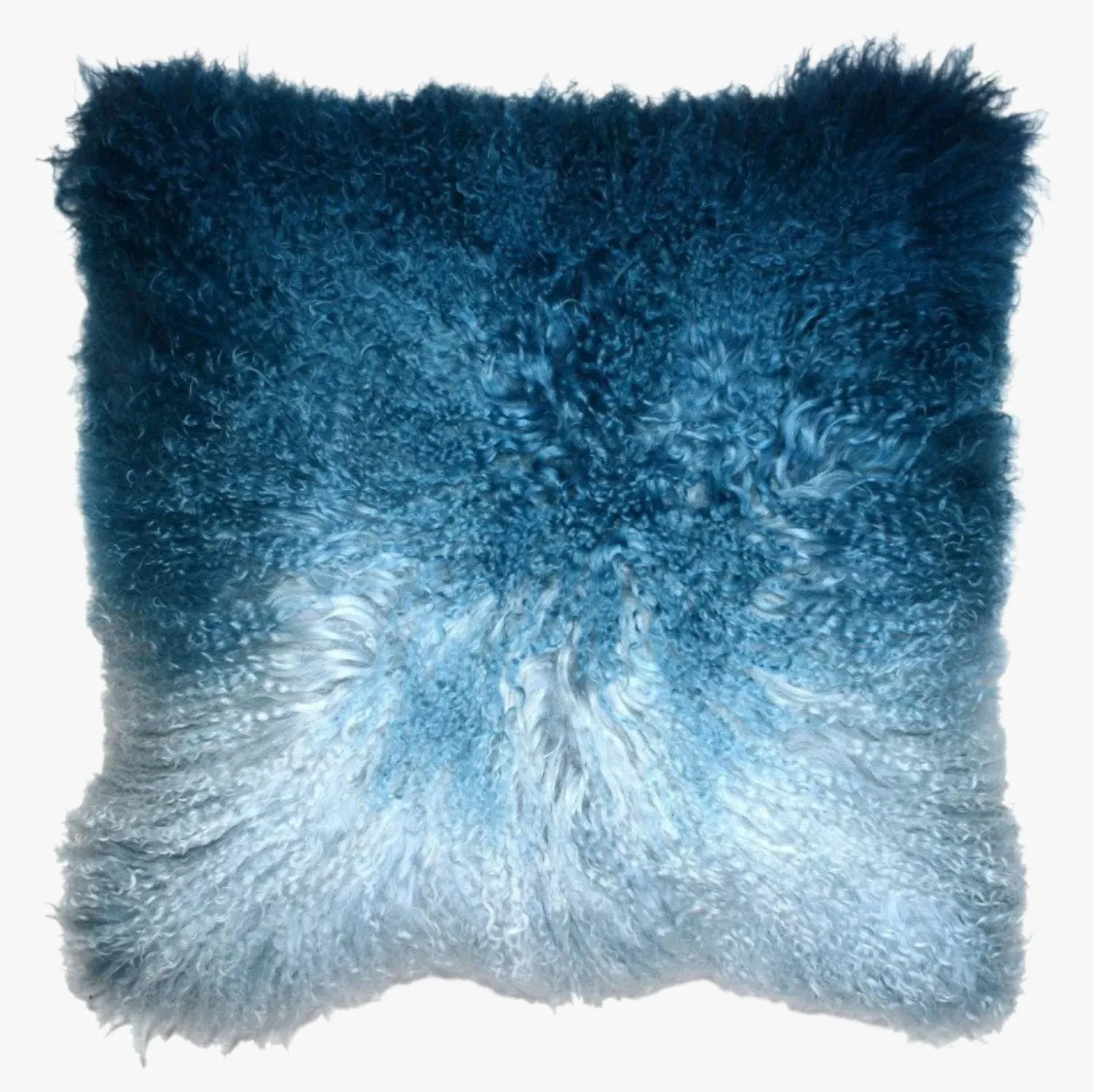 Ombre Twilight Mongolian Fur Pillows