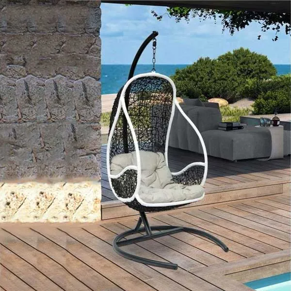 Outdoor furniture Wicker - Swing With Stand - Altalena