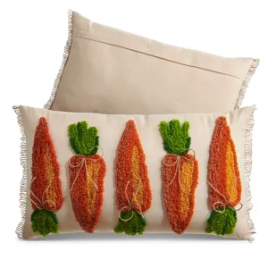 Raz Imports 2024 The Carrot Patch 24" Loop And Knot Carrot Lumbar Pillow